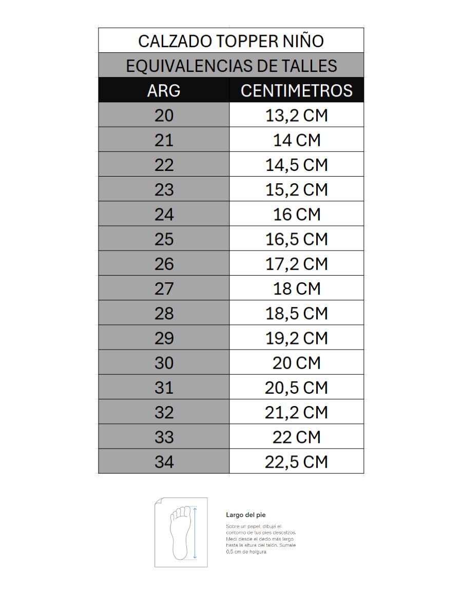 Tabla de talles